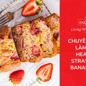 Khóa học làm bánh healthy strawberry banana cake